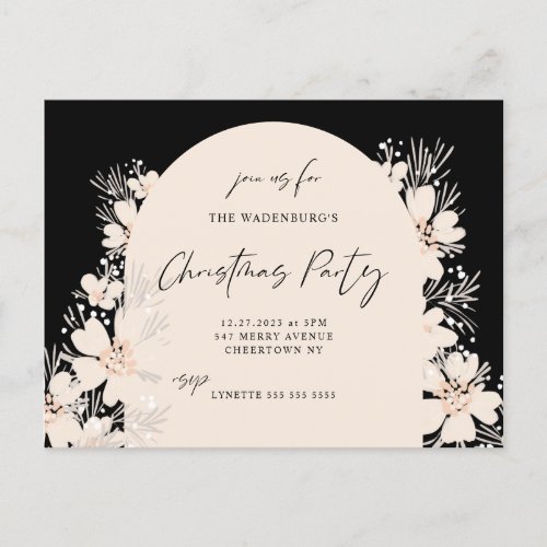 Boho Christmas Party in Desert Dark Postcard