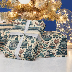 Boho Christmas Pattern  Wrapping Paper