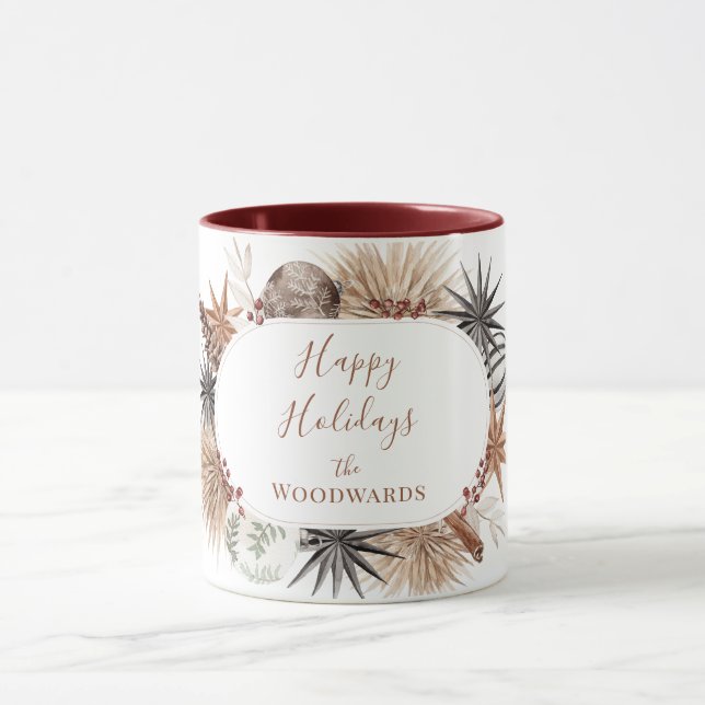 Boho Christmas Personalized Mug (Center)