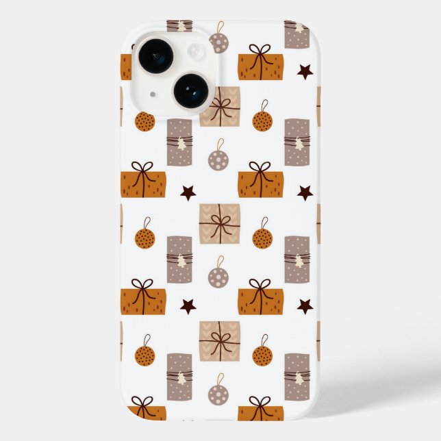 boho Christmas seamless pattern Case-Mate iPhone Case (Back)