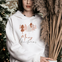 Boho Christmas Tree Hoodie – Hygge Holiday Style
