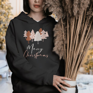 Boho Christmas Tree Hoodie – Modern Hygge Edition