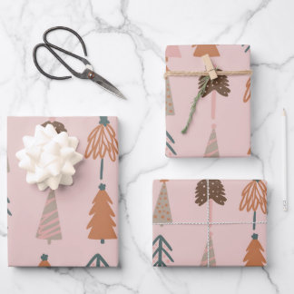 Boho Christmas tree pattern  Wrapping Paper Sheets