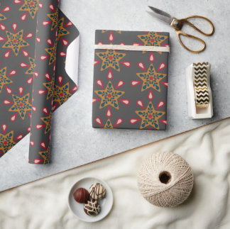 Boho Christmas wrapping paper