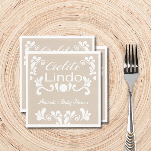 Boho Cielito Lindo Mexican Baby Shower Napkins