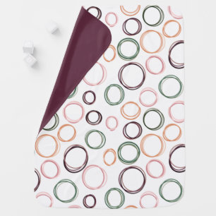Boho Circles  Baby Blanket