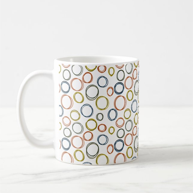 Boho Circles  Coffee Mug (Left)