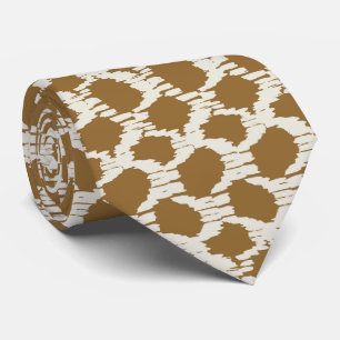 Boho Circles Earthy tones contemporary minimalist Neck Tie