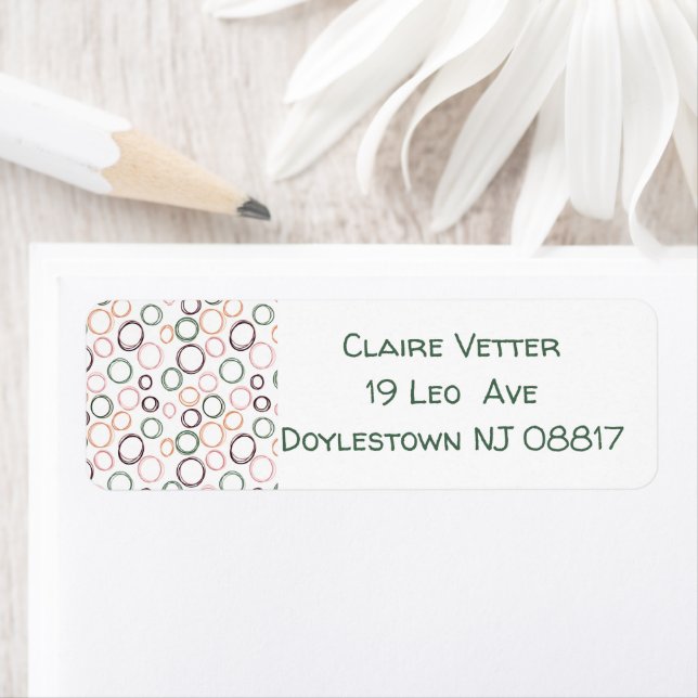 Boho Circles  Label (Insitu)