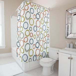 Boho Circles Shower Curtain