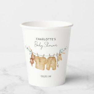 Boho Clothesline Baby Shower Cups