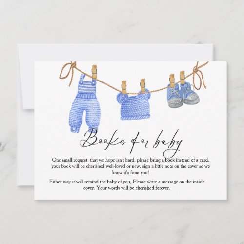 Boho Clothesline book for baby request Card