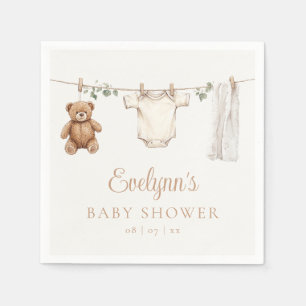 Boho Clothesline Gender Neutral Baby Shower Napkins