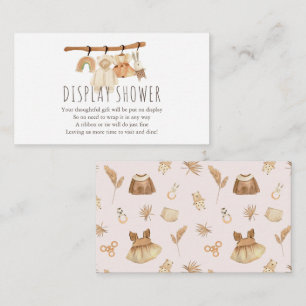 Boho Clothesline Girl Display Shower Enclosure Card