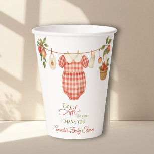 Boho Clothesline Locally Grown Apple Baby Shower Paper Cups