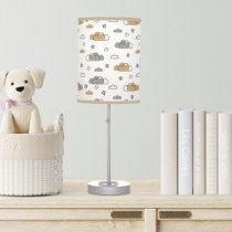 Boho Clouds and Stars Baby Nursery Lamp