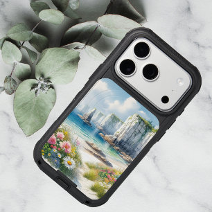 Boho Coastal Cliffs Wildflower Beach Art iPhone 17 Pro Case