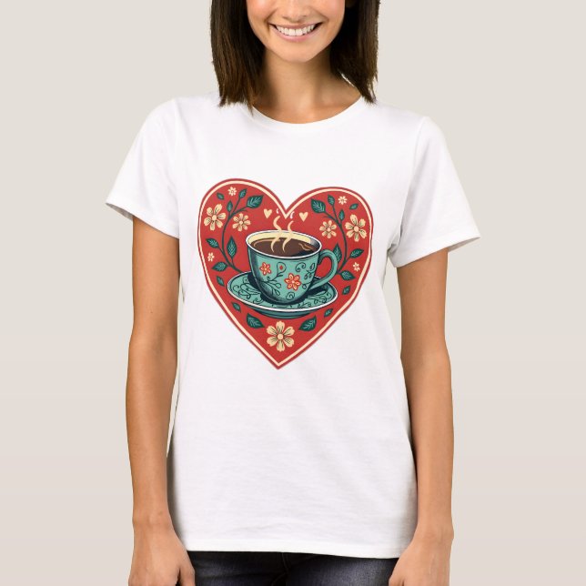 Boho Coffee Lover's T-Shirt (Front)