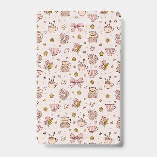 Boho coffee seamless pattern badge