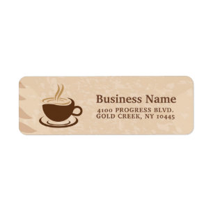 Boho Coffee Shop Packaging Label
