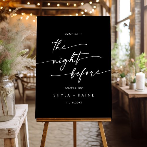 Boho COLOR EDITABLE Welcome The Night Before Sign