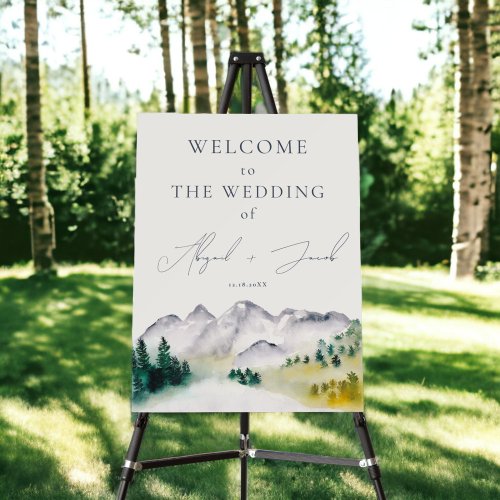 Boho Colorado mountain destination welcome wedding Foam Board