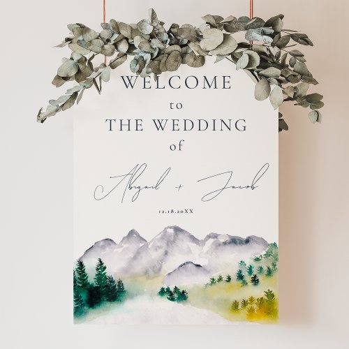 Boho Colorado mountain destination welcome wedding Poster