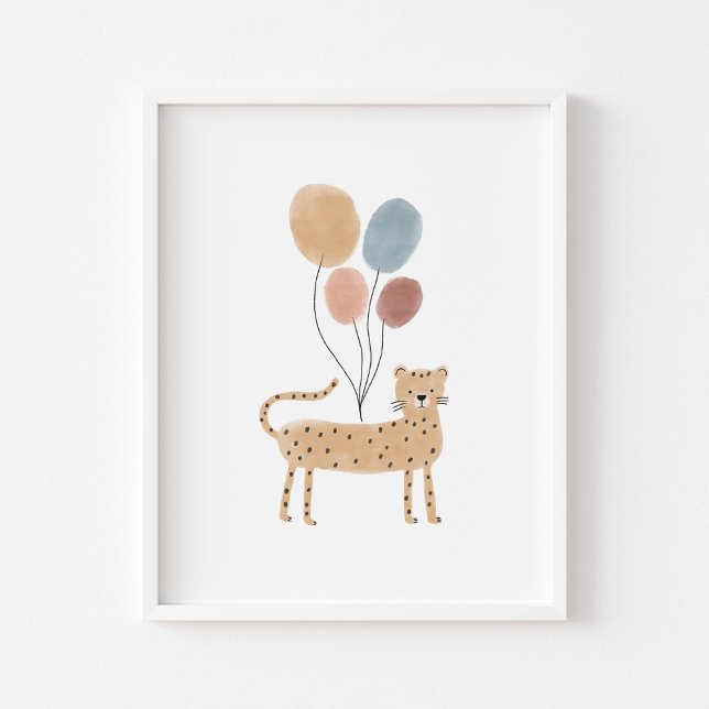 Boho colored Chita with balloons poster  (Creator Uploaded)