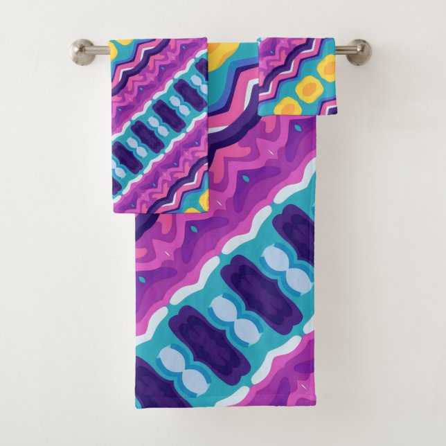 Boho Colorful 37 Bath Towel Set (Insitu)