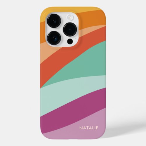 Boho Colorful Abstract Retro Name Case_Mate iPhone 14 Pro Case