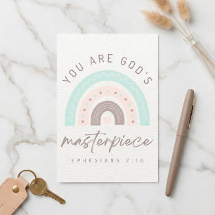 Boho Colorful Arch Bible Verse Ephesians Postcard