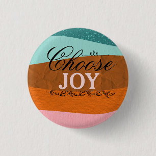 Boho Colorful Inspirational, Positive Quote Button