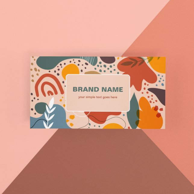Boho Colorful Pattern Abstract Colorful  Business Card (Creator Uploaded)