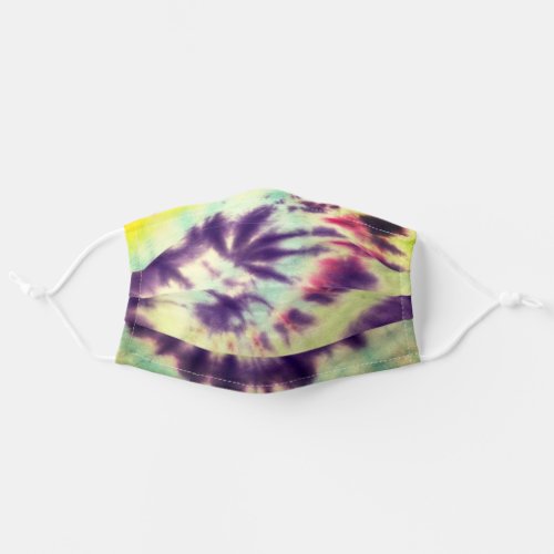 Boho Colorful Tie Dye Swirl Adult Cloth Face Mask