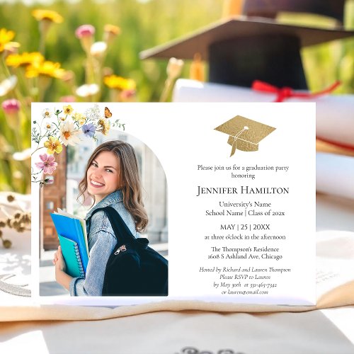 Boho Colorful Wildflower Graduation Party Photo 