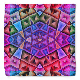 Boho Colorful Woven Pattern Bandana