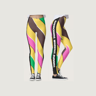 Boho colors l Yellow l Pink l Workout and running Leggings
