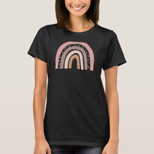 Boho Colors Minimalist Rainbow T_Shirt