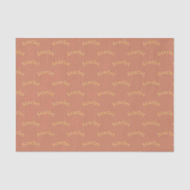 Boho Colors Personalized Name Tissue Paper (Front)
