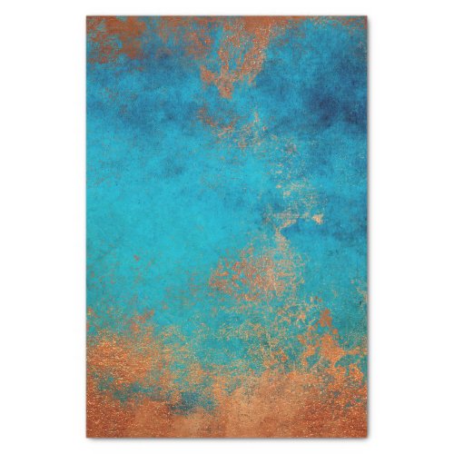 Boho Copper Blue Rustic Tissue Paper