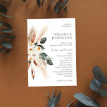 Boho Copper Pampas Floral Wedding Ceremony Program<br><div class="desc">Guide your guests with the order of your ceremony with beautiful Wedding ceremony Boho Bohemian Copper Pampas Grass & Beige Floral cards.</div>