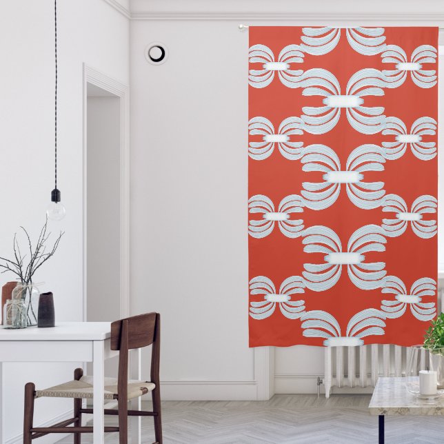 Boho coral beach vibe blackout curtains (Living Room)