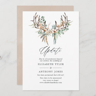Boho Cotton and Eucalyptus Boho Wedding Update Invitation