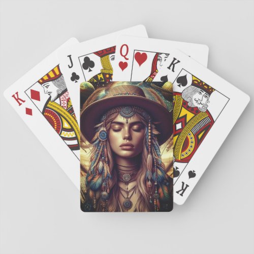 Boho Country Babe Playing Cards