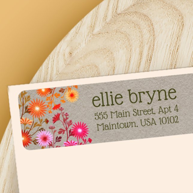 Boho Country Floral Kraft Label (Creator Uploaded)