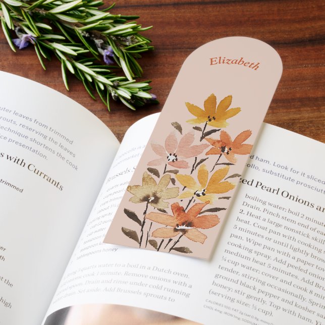 Boho Country Floral Monogram Bookmarks (Book)