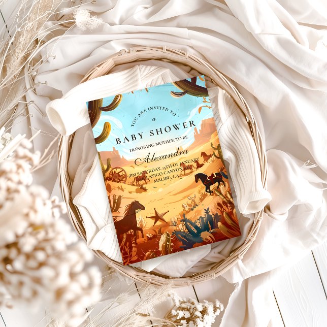 Boho Country Western Baby Shower Invitation (Creator Uploaded)