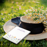 Boho Country wildflower watercolor  Notepad<br><div class="desc">Red yellow orange watercolor  Wildflower Notepad. Personalized  Stationery. Add your name.</div>