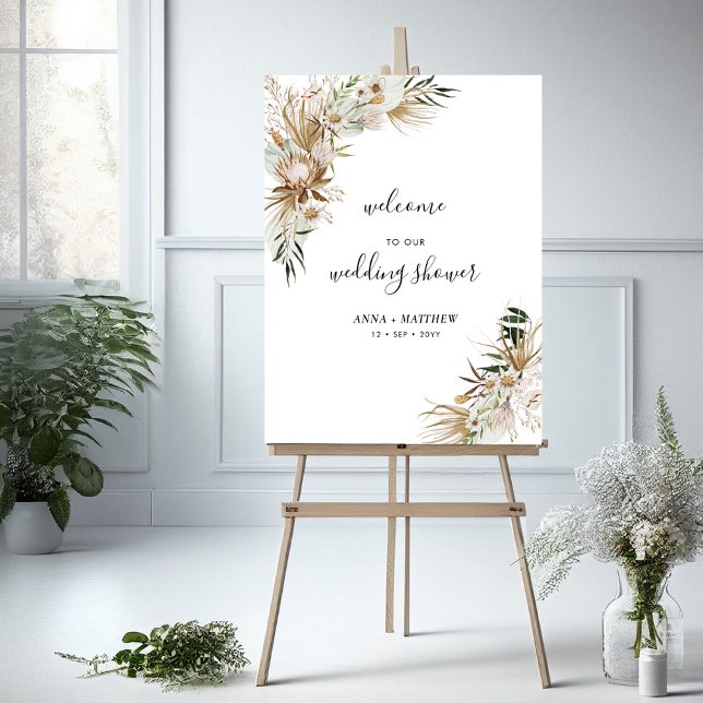 Boho Couples Wedding Shower Welcome Foam Board (Creator Uploaded)