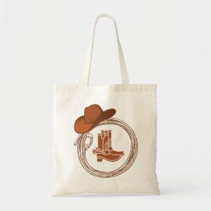 Boho Cowboy Boots Western Tote Bag